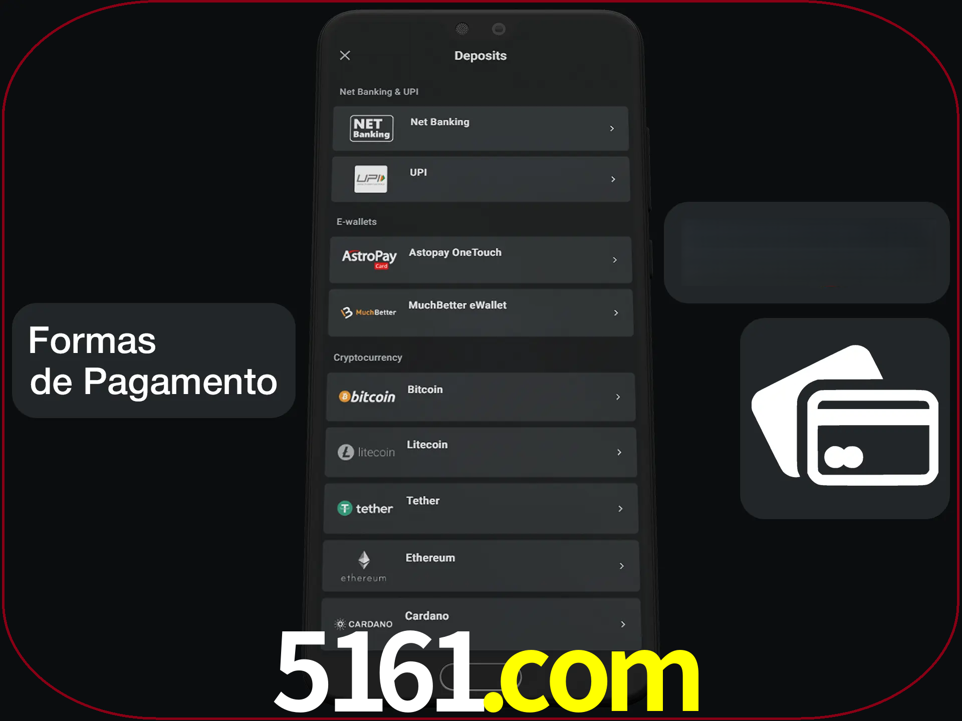 Escolha a forma de pagamento de sua preferência.